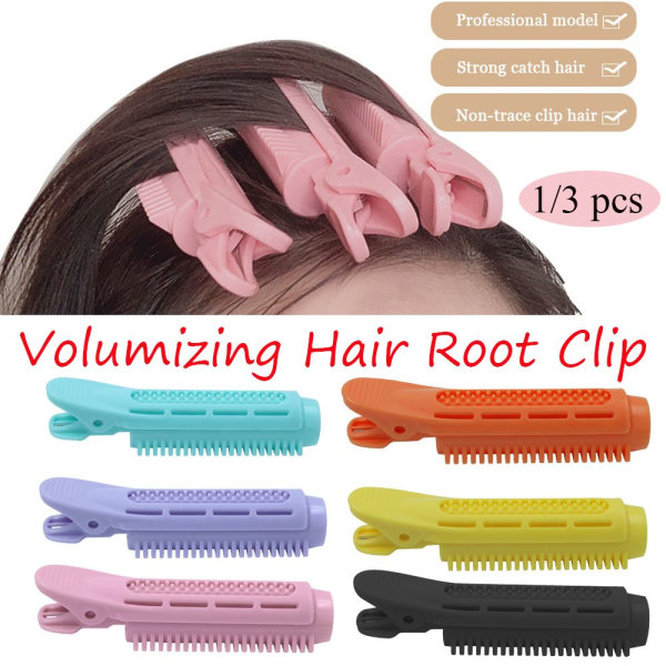 1/3 st Natural Fluffy Hair Clip Hair Root Curler BLACK-3 PCS - high quality Black-3 PCS