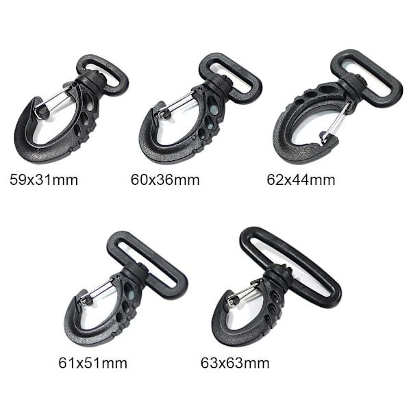 5st Hummerkarbinfjäder Quickdraws Clip 60X36MM - on stock 60x36mm