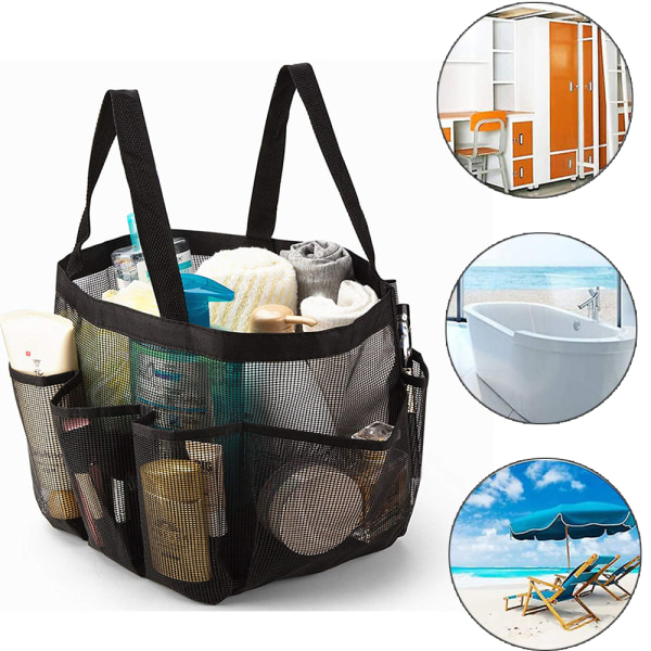 Mesh Dusch Caddy Portable för sovsal Tote Bag Toalettartiklar - high quality