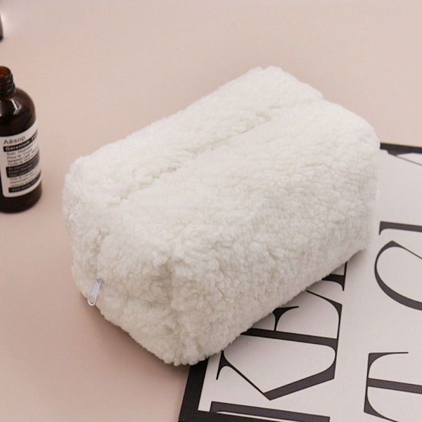 Kosmetisk förvaringsväska Plysch Makeup Organizer KHAKI - spot försäljning Khaki