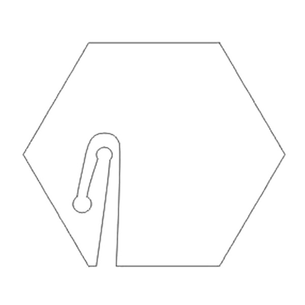 10 kpl Juomien merkintätarrat Asiakkaan nimitarra LÄPINÄVÄ KUUSIkulmainen - varastossa Transparent Hexagonal-Hexagonal