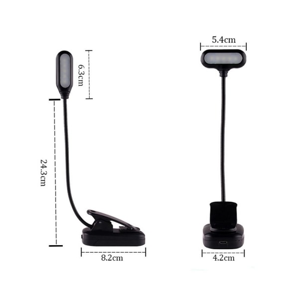 LED-kirjavalokiinnityslamppu 1 - LADATTAVA - spot-myynti 1-Rechargeable