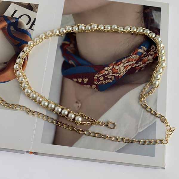 Elegant pärlbälte tunn kedja Midjeband - on stock