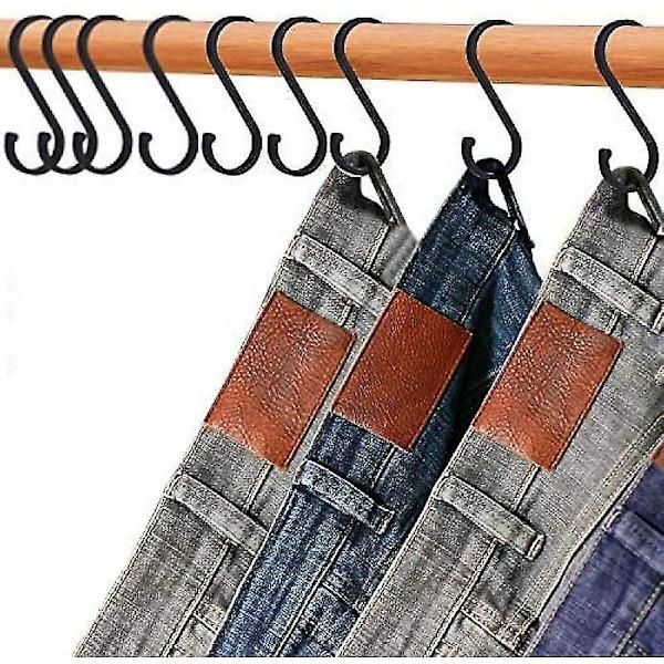 12 kpl S Hooks Musta, Alumiini Ihanteellinen keittiön vaatekaappiin Autotalli - varastossa