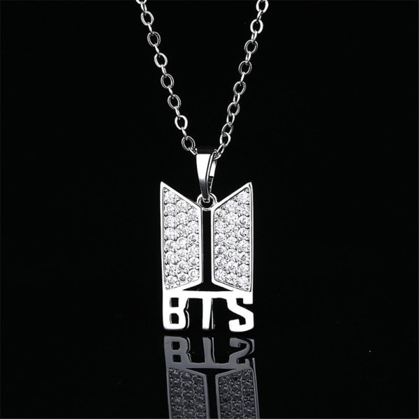 Hallyu Kpop 18k guldpläterad BTS hänge halsband - high quality silver