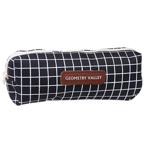 Rutigt case Pennväska Påse Organizer för flickor Pojkar Barn - high quality Svart 18.5x4x5.5cm