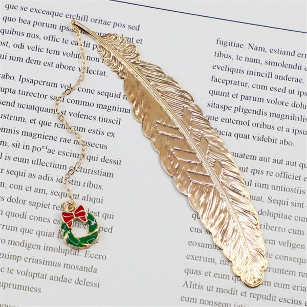 Feather Bookmark Metal Bookmark - on stock