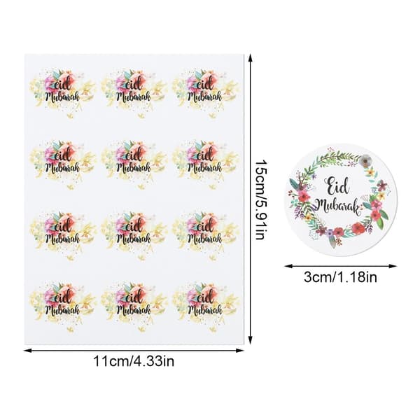 144 STK EID Mubarak Sticker Lable Seal Stickers - high quality