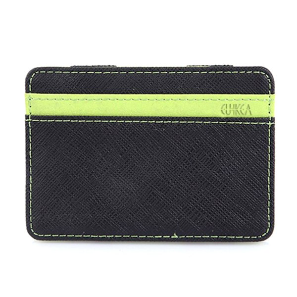 Herr PU-läder Magic plånbok Pengaklämmor Slim plånbokshållare Thi - on stock Green