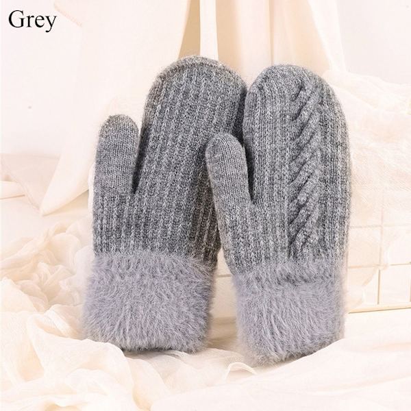 Knitted Gloves Full Fingers Gloves GREY - varastossa grey