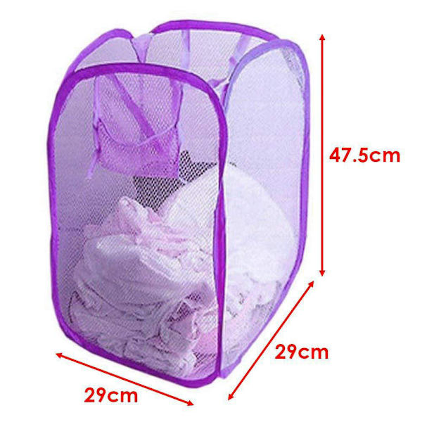 Hopfällbar tvättkorg Vikbar popup-tygkorg - stock Purple