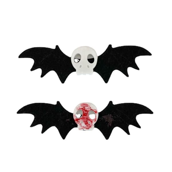 4kpl Halloween Skull Bat Hiusneulaklipsit - varastossa 2