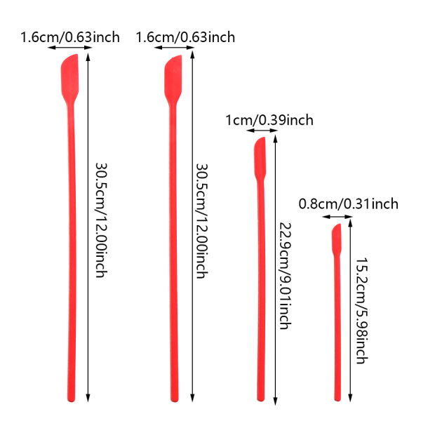 4kpl Mini Silicone Spatula Set Pieni kuminen lasta MUSTA - spot-myynti black