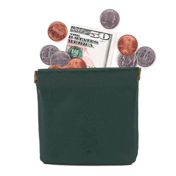 1kpl Coin Bag Pu-nahkalaukku, helppo kuljettaa - varastossa Dark green