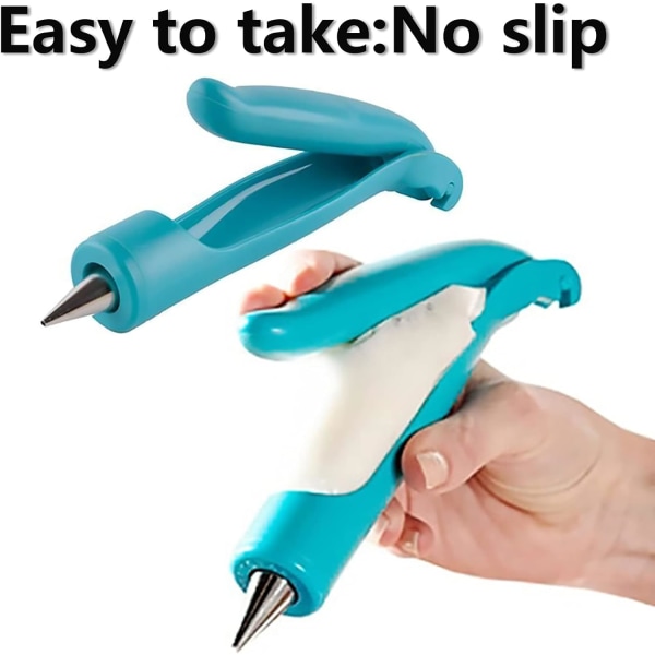 2 kpl kakun koristelukynätyökalusarja leivonnaiset tee-se-itse Cake Deco Tools Kit Leivonnaiset jäätelökynän putkistojen pussit (sininen) - spot-ale