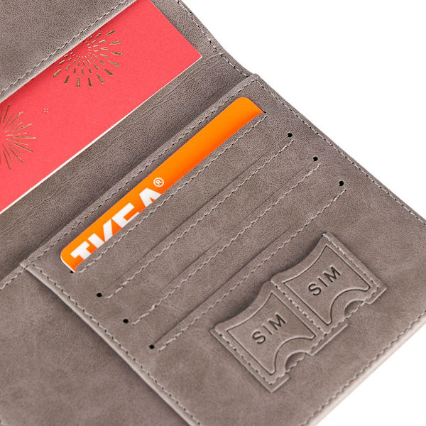 Passhållare Passväska korthållare GRÅ - on stock grey