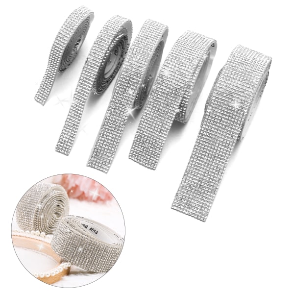 2 rullar/5 rullar självhäftande Rhinestone Diamond Ribbon 1 - high quality