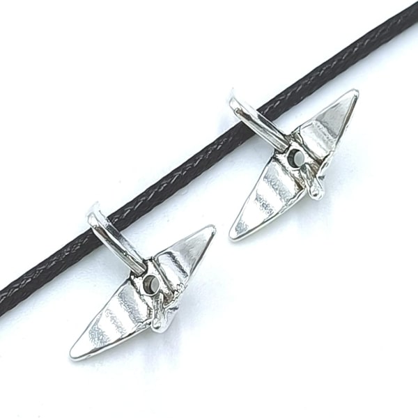 40 st Papperskranform Legering Spacer Beads 3D Origami Crane - spot sales