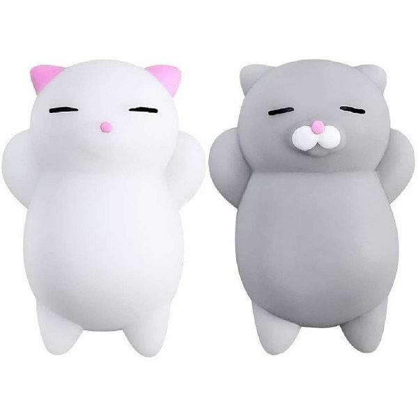 2ST Stress relief Mjuk Silikon Katt Sensorisk leksak - on stock