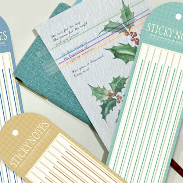 5 pussia Sticky Notes Index Memo Pad SININEN - varastossa Blue