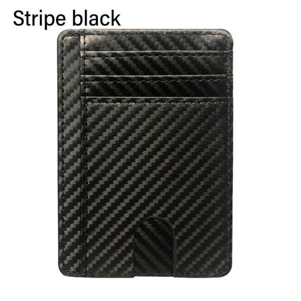 Läderplånbok RFID Blockerande RAND SVART - spot sales stripe black