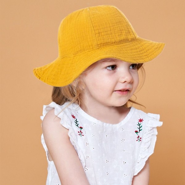 Kids Bucket Hat Cap KELTAINEN - korkea laatu Yellow