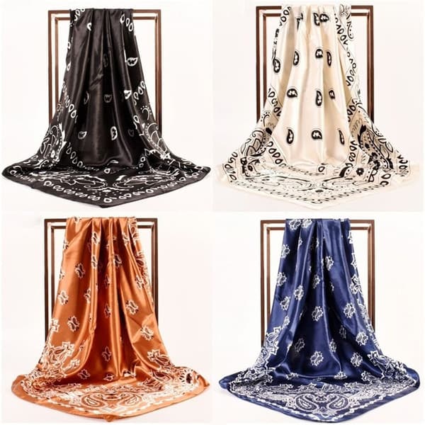 Muslim Shawls Silk Shawls WHITE - varastossa