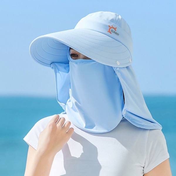Sommarsolhatt Camping Cap BLÅ - spot sales blue