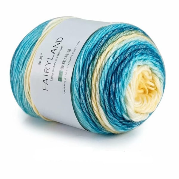 Rainbow Woolen Yarn Cake Garn - spot försäljning 1152