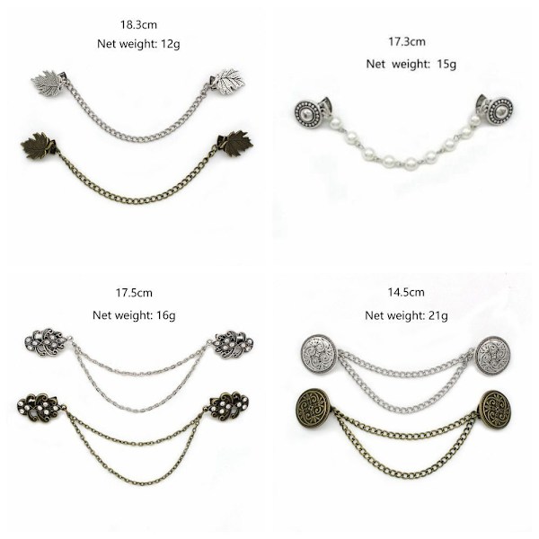 Cardigan Clip Sjal Brosch BRONZE STYLE 2 - high quality Bronze Style 2-Style 2