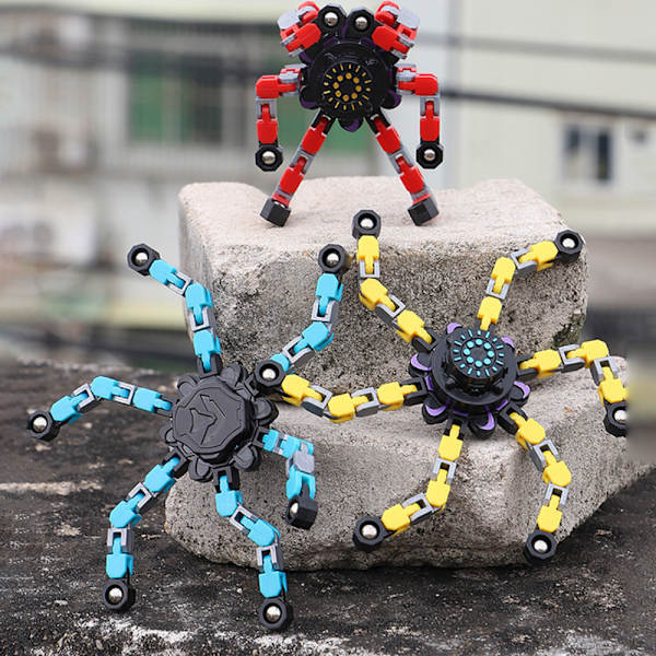 DIY Mekanisk Fingertop Spinner Toy Creative Gyro Toy For Kids - on stock bule