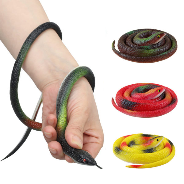 4Pack Snake Prop Gummi Material Simulering Snake Simuleringsleksak - high quality 4PCS