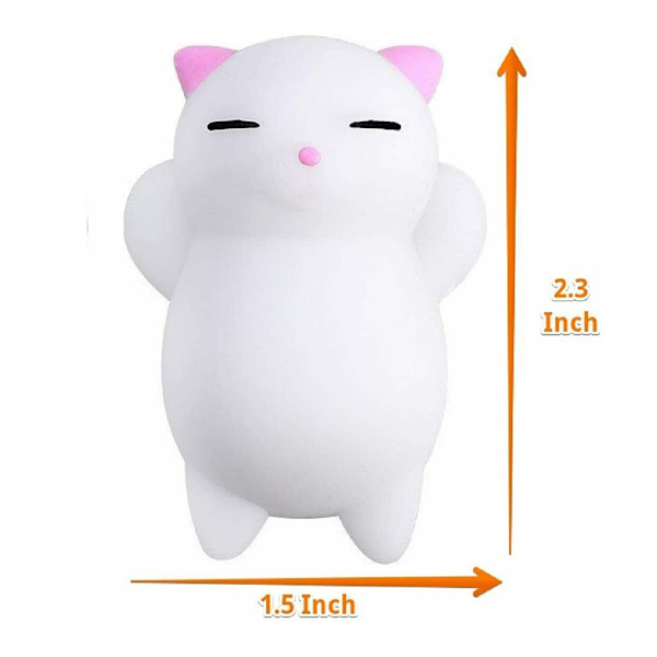 2ST Stress relief Mjuk Silikon Katt Sensorisk leksak - on stock