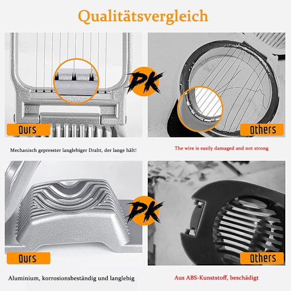 Äggskärare Helmetall Äggskärare med äggöppnare - on stock