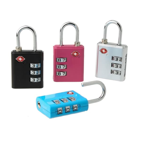 TSA Customs Code Lock Bagage Lösenordslås SVART - on stock Black