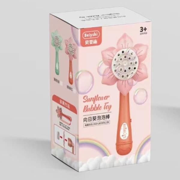 Sunflower Bubble Machine Baby Bubble Gun PINK - varastossa pink