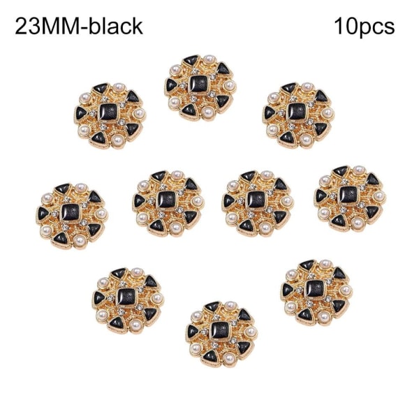 10 kpl Pearl Clothing Buttons Paidan napit MUSTA 23MM10 KPL 10 KPL - spot-myynti black 23MM10pcs-10pcs