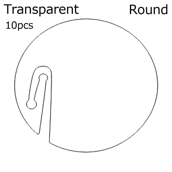 10st Dryckesmarkeringsetiketter Gästnamnetikett TRANSPARENT RUND - high quality Transparent Round-Round