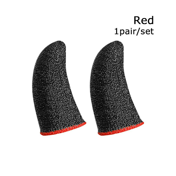 1 par Gaming Finger Sleeve Touch Screen Finger Handskar RÖDA - spot sales red