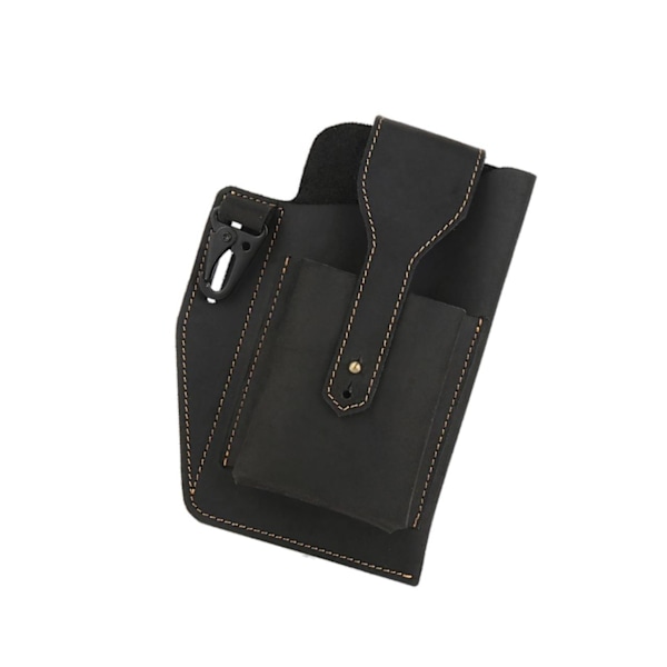 1/2/3 läder telefon hölster bältesväska Snygg midjeväska ficka - high quality Black 1 Pc