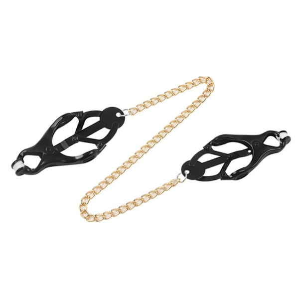 Falska nippelringar med kroppskedjor SVART - high quality Black
