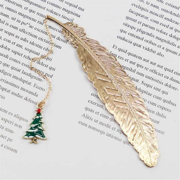 Feather Bookmark Metal Bookmark - on stock