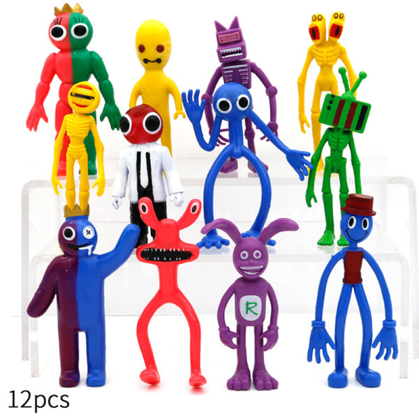 12 ST Rainbow Friends Leksaker Dockspel Figurer Kid Julklapp - high quality