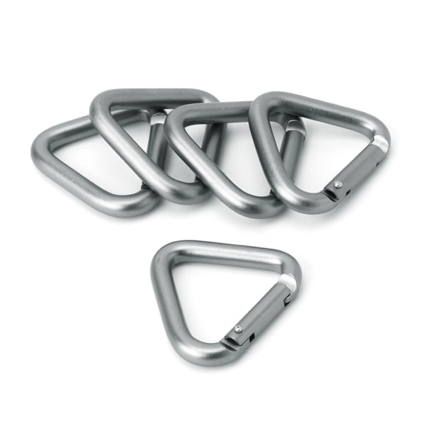 5kpl Triangle Carabiner Outdoor Camping Retkeily Avaimenperä Snap Clip Hook Vedenkeitin Solki Karabiinitarvikkeet - varastossa Gray