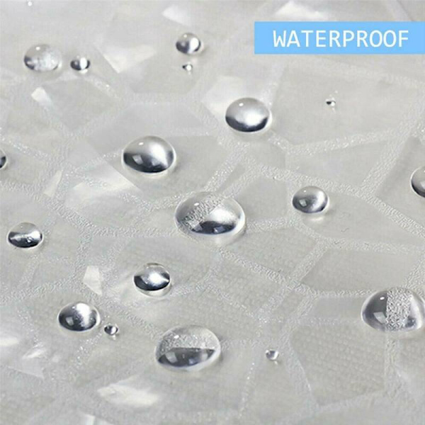 Duschdraperi Vattentät 3D Water Cube Clear Badrum - on stock