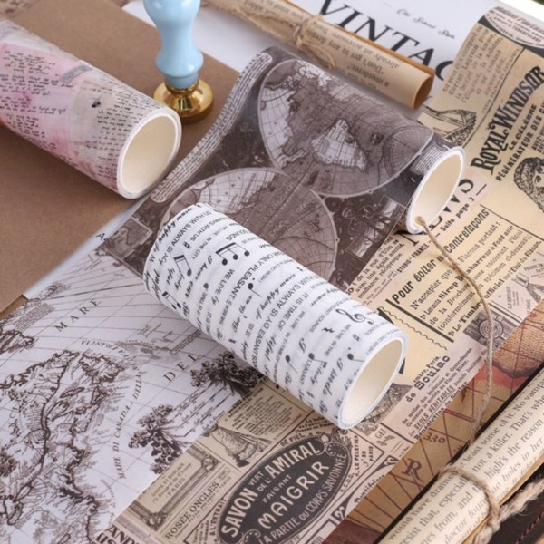 4 rullar/ set Washi Tape självhäftande tejp DIY Stickers - stock