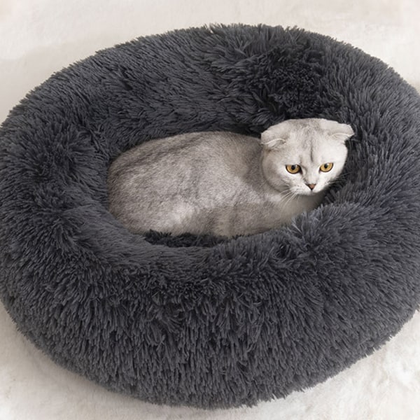 Pet Pad Mjuk plysch Pet Bed Anti-halk Slitstark uppvärmning - spot försäljning Dark Grey 40cm