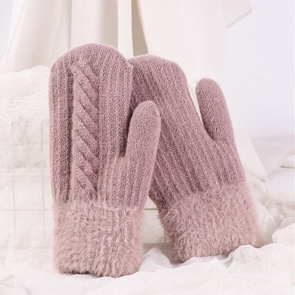 Knitted Gloves Full Fingers Gloves KHAKI - spot-ale khaki