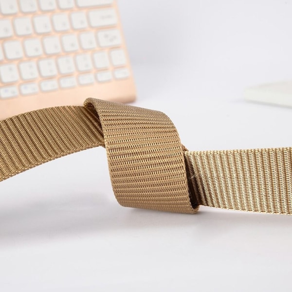Nylon Canvas Flätad Bältesnål Spänne Midjeband SVART - stock black