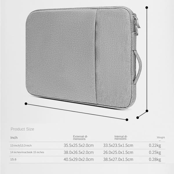 Notebook-dator Case Laptopväska MÖRKGRÅ 14IN - on stock